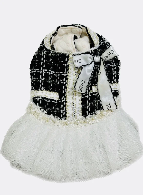 Black Tweed Tutu Dress