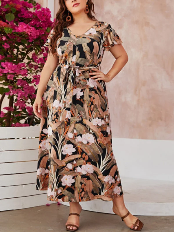 Blue Zone Planet | Emily's Plus Size Commuter Loose Printed Dress