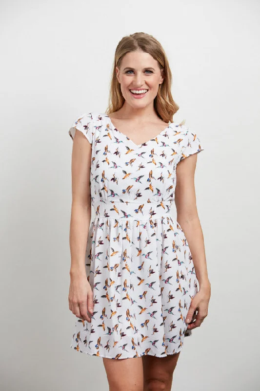 Hummingbird All Over Print Dress