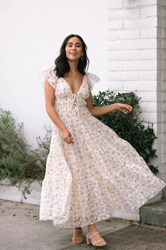 Janet Plunge Tiered Dress