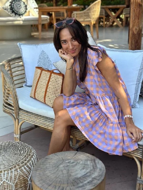Willow Dress - Lilac Check