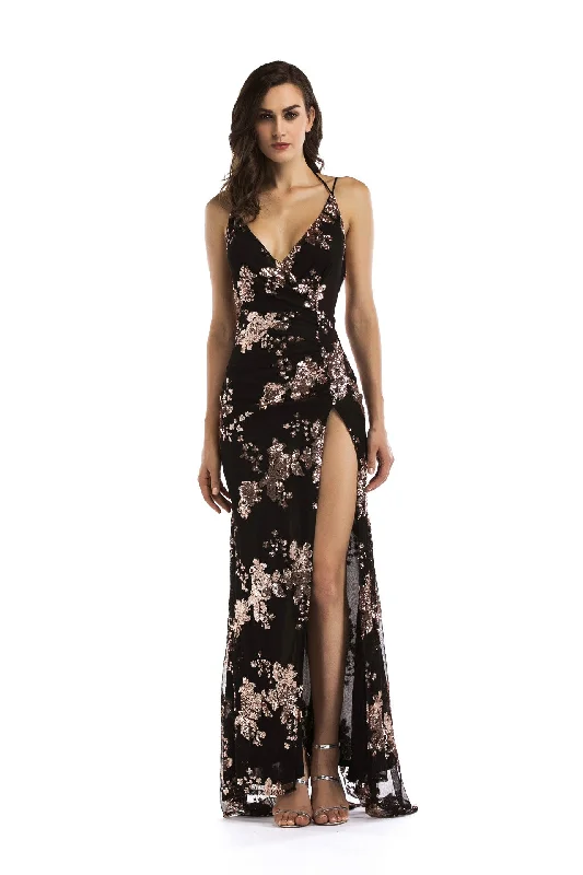 Adore You Floral Charming High Slit Maxi Dress Classic Solid Maxi Dress