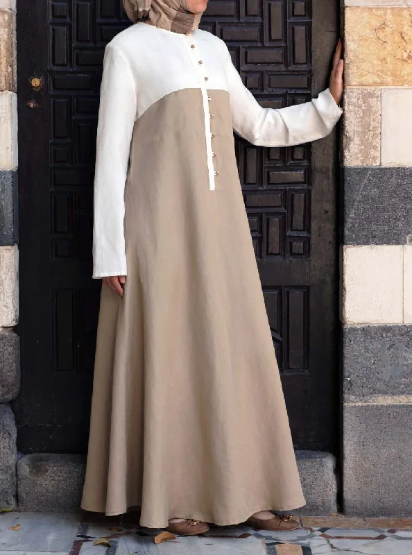 Bi-Color Maxi Dress Cozy Knit Maxi Dress