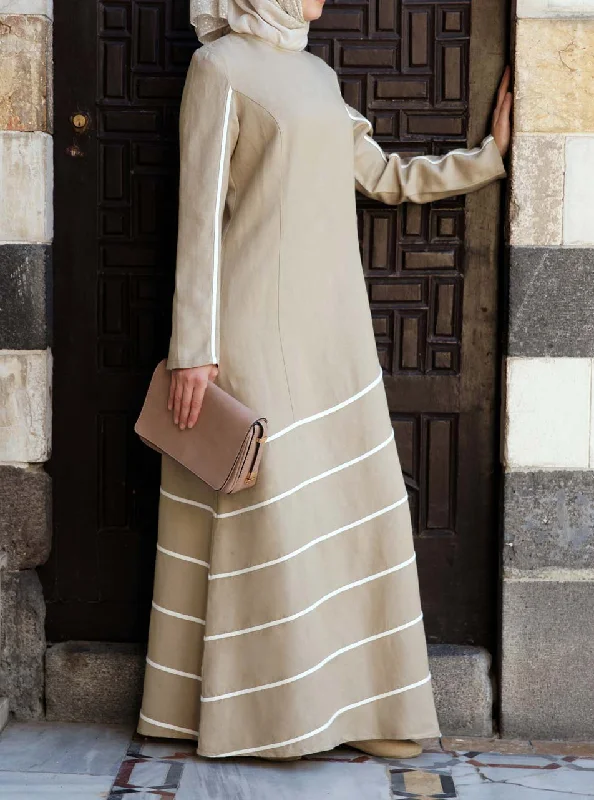 Bias Trim Maxi Dress Comfortable Bohemian Maxi Dress