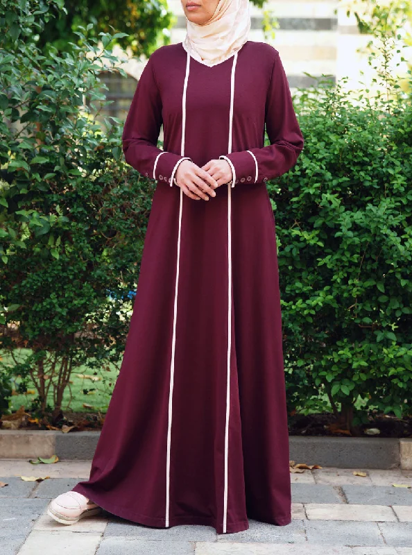 Bias Trim Maxi Dress Stylish Maxi Dress with Frills