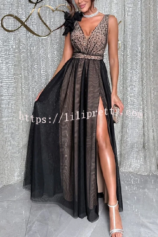 Everlasting Party Sequin Tulle Ruffles Shoulder Design Slit Maxi Dress Fashionable Asymmetrical Maxi Dress Everlasting Party Sequin Tulle Ruffles Shoulder Design Slit Maxi Dress Fashionable Asymmetrical Maxi Dress
