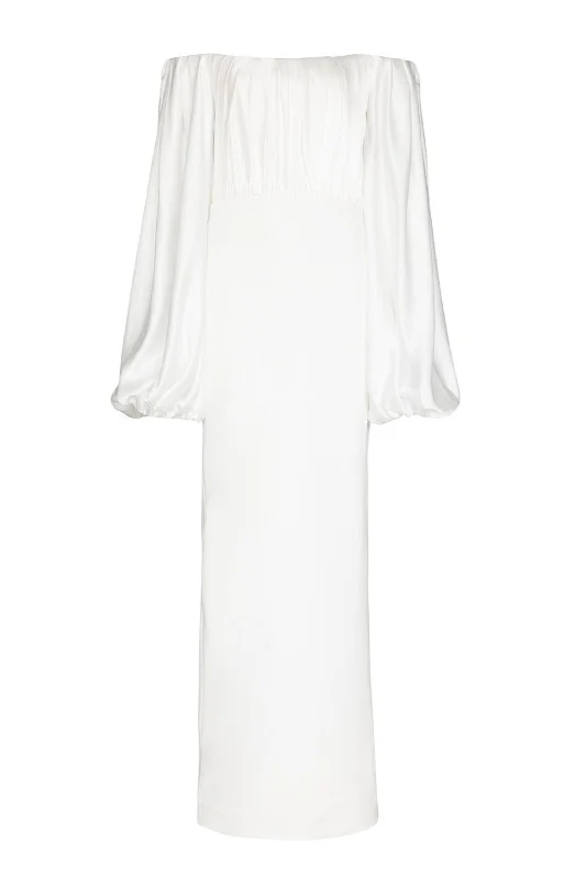 Finn Maxi Dress White by Solace London Cozy Ribbed Maxi Dress