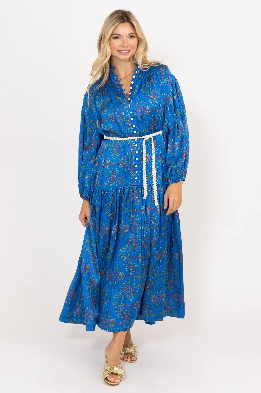 Floral Satin Maxi Dress Trendy Short Sleeve Maxi Dress