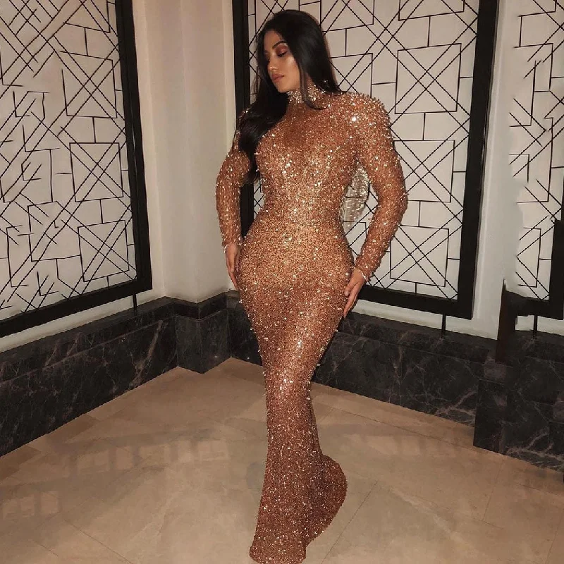 Zjkrl - Gown Birthday Maxi Dress Chic Sparkly Tassel Fashion Night Club Party Women's Dresses Long Sleeve Backless Golden Sexy Elegant Maxi Dress with Pockets Zjkrl - Gown Birthday Maxi Dress Chic Sparkly Tassel Fashion Night Club Party Women's Dresses Long Sleeve Backless Golden Sexy Elegant Maxi Dress with Pockets