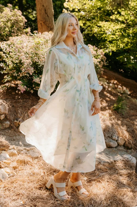 Melanie Floral Chiffon Maxi Dress Trendy V-Neck Maxi Dress