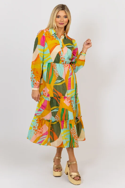 Multi Abstract Zebra Maxi Dress Cozy Spaghetti Strap Maxi Dress