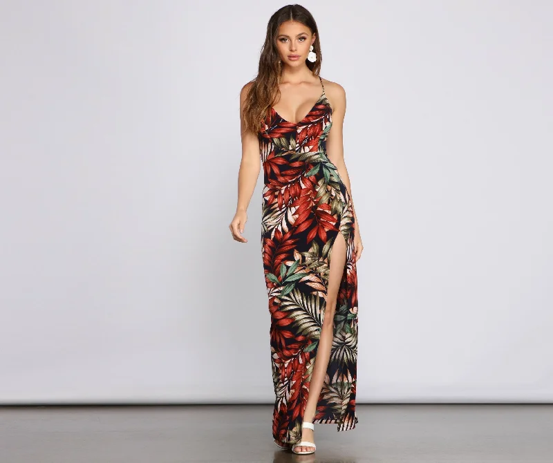 Off To The Charming Tropics Maxi Dress Stylish Longline Maxi Dress