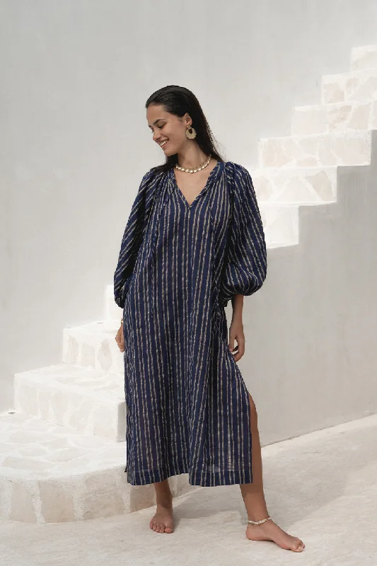 Poet Maxi Dress ~ Sapphire Elegant Lace Maxi Dress