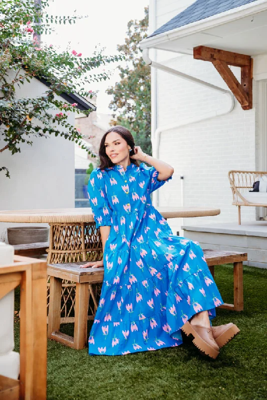 Poppy Tier Kiki Maxi Dress Stylish Longline Maxi Dress