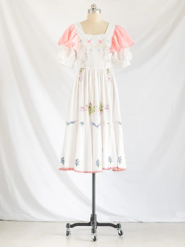 Re-design Upcycled Bohemian Floral Motifs Ruffle Sleeved Maxi Dress Trendy Button Front Maxi Dress Re-design Upcycled Bohemian Floral Motifs Ruffle Sleeved Maxi Dress Trendy Button Front Maxi Dress
