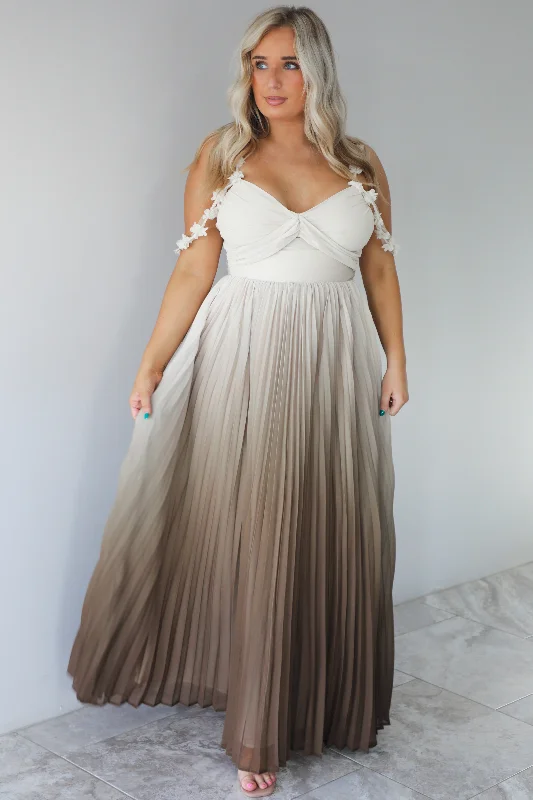 PRE-ORDER: So Stunning Maxi Dress: Brown Ombré Fashionable Sleeveless Maxi Dress