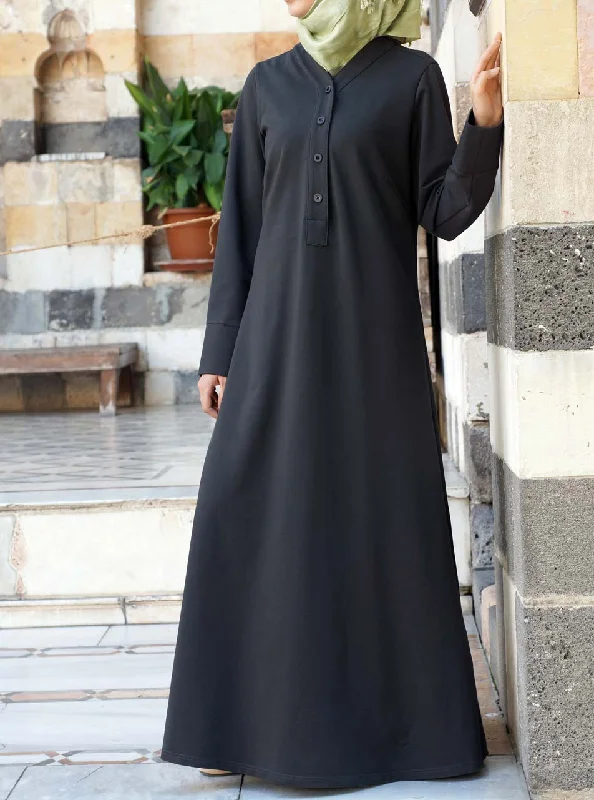 V-Neck Casual Maxi Dress Cozy Maxi Dress with Slit