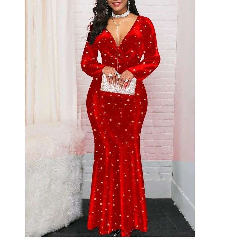 Women Maxi Dress Bodycon Evening Party Oversized Dresses Women Clothing Long Sleeve Elegant Long Dresses Printed Vestidos Mujer Fashionable Faux Wrap Maxi Dress Women Maxi Dress Bodycon Evening Party Oversized Dresses Women Clothing Long Sleeve Elegant Long Dresses Printed Vestidos Mujer Fashionable Faux Wrap Maxi Dress