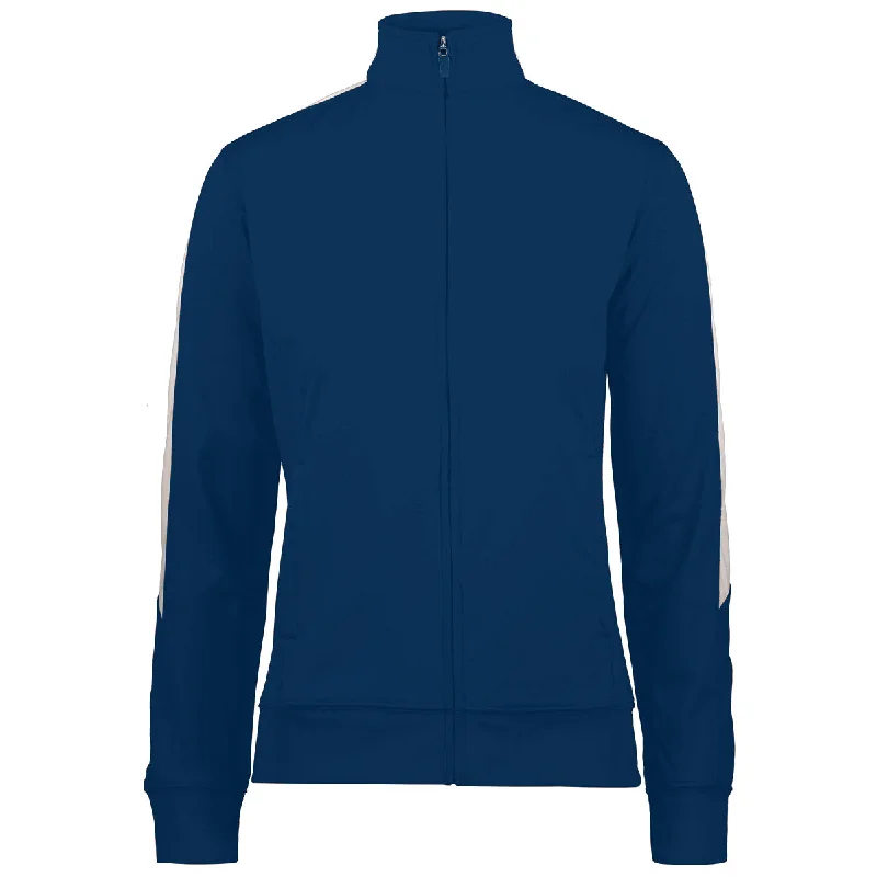 Augusta Women's Navy/White Medalist Jacket 2.0 Zip Front Button Front Snap Front