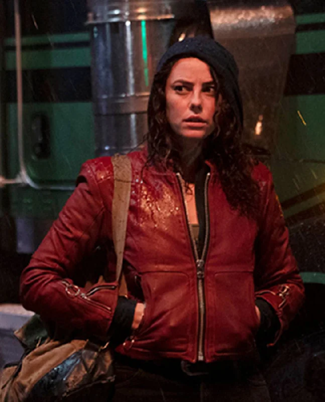 Kaya Scodelario Resident Evil Leather Jacket Anorak Shell Jacket Lightweight Jacket