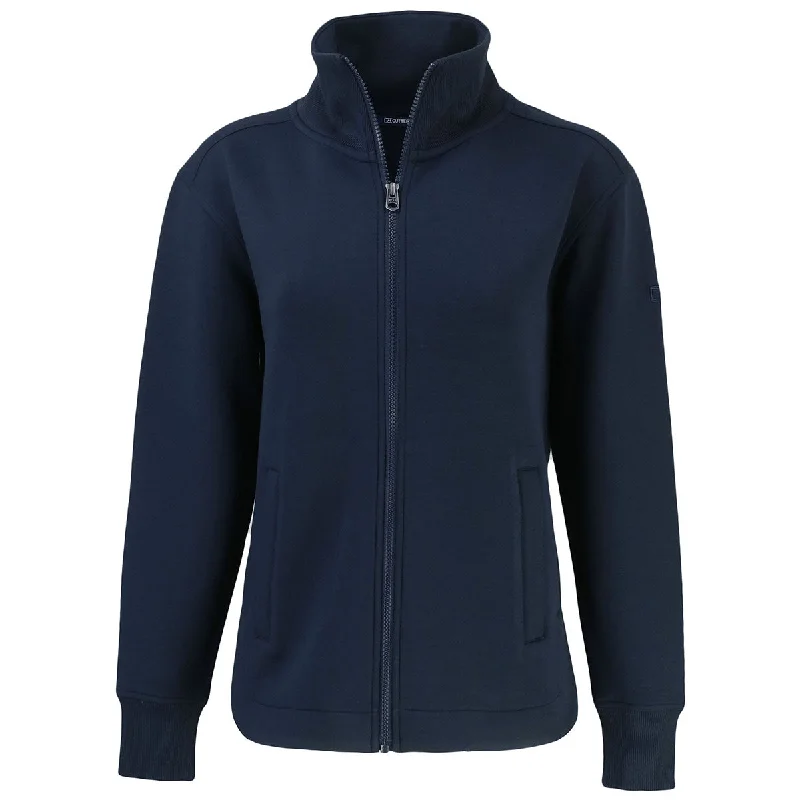 Cutter & Buck Women's Navy Blue Roam Eco Full Zip Recycled Jacket Jacket Blazer Coat
