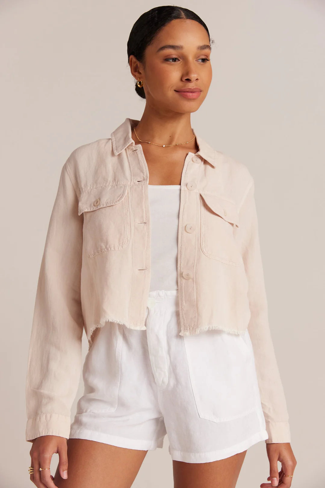 Lily Frayed Hem Jacket Toggled Jacket Drawstring Jacket Belted Jacket