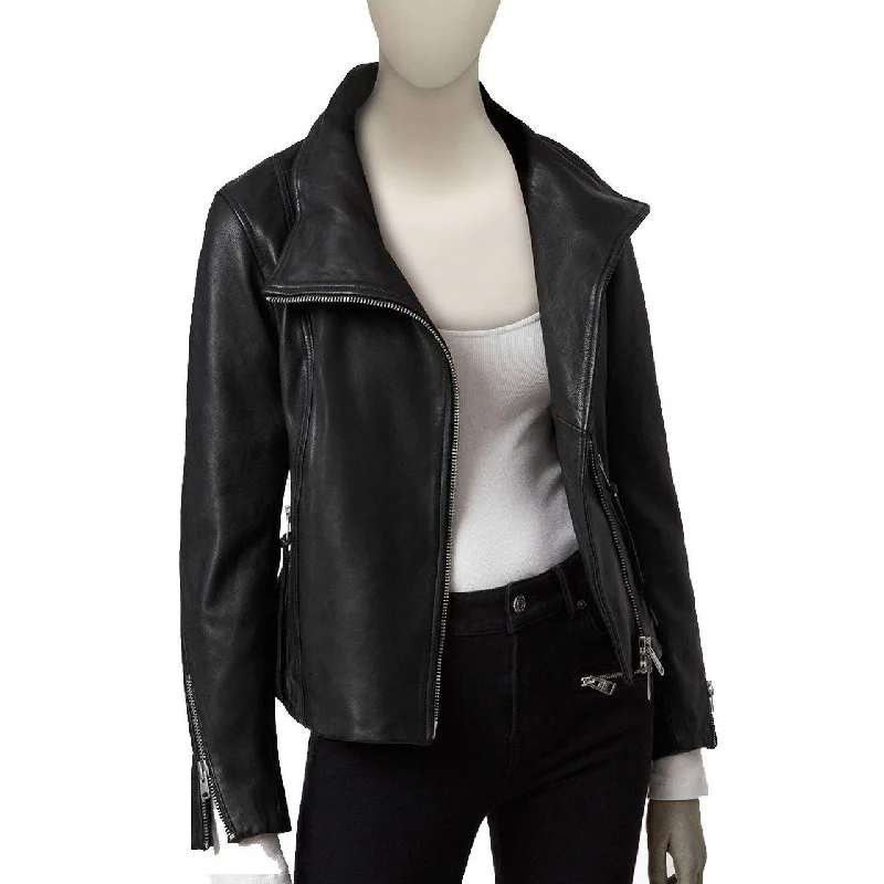 Long Collar Womens Leather Jacket Cotton Jacket Linen Jacket Terry Jacket