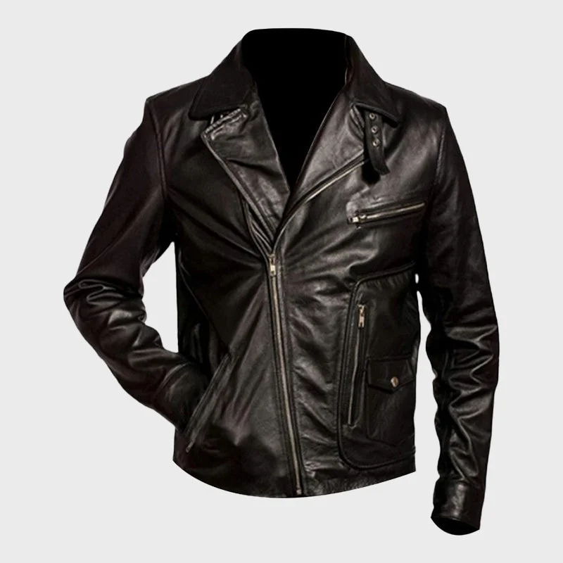 Men's Biker Quilted Genuine Leather Jacket Faux Fur Jacket Real Fur Jacket Shearling Jacket