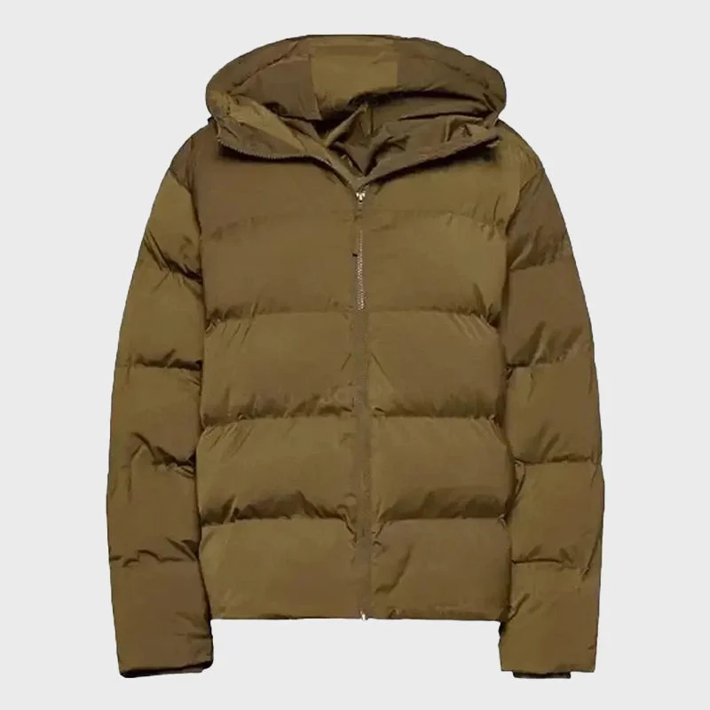 Men's Brown Puffer Jacket Notch Collar Jacket Peter Pan Collar Jacket Cowl Neck Jacket Men's Brown Puffer Jacket Notch Collar Jacket Peter Pan Collar Jacket Cowl Neck Jacket