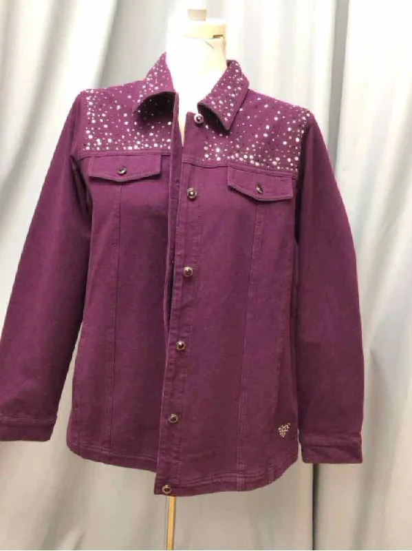 QUACKER FACTORY SIZE LARGE Ladies JACKET Striped Jacket Polka Dot Jacket Floral Jacket