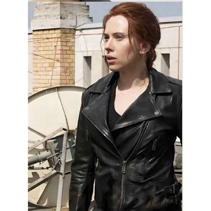 Scarlett Johansson Leather Biker Jacket Black Wool Jacket Cashmere Jacket Tweed Jacket Scarlett Johansson Leather Biker Jacket Black Wool Jacket Cashmere Jacket Tweed Jacket