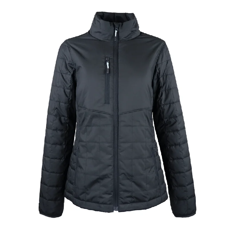 48-Hour Zusa Women's Black St. Cloud Puffer Jacket Wool Jacket Cashmere Jacket Tweed Jacket