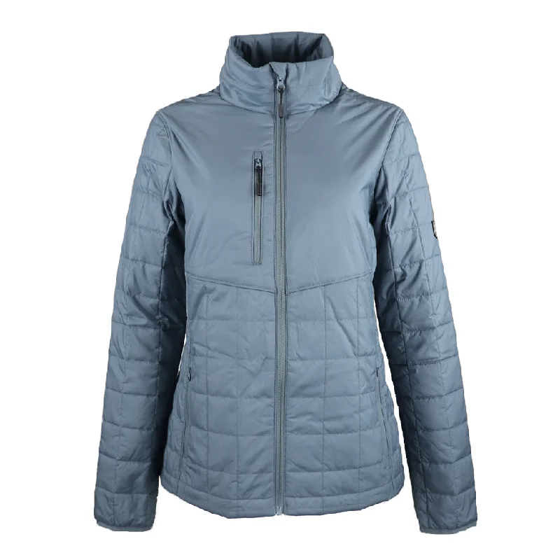 48-Hour Zusa Women's Charcoal St. Cloud Puffer Jacket Satin Jacket Silk Jacket Chiffon Jacket
