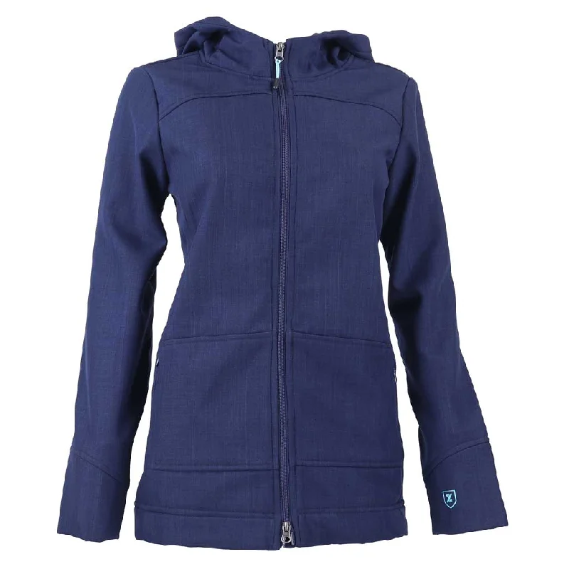 48-Hour Zusa Women's Navy Cross-Hatch Wanderlust Traveler Jacket Fleece Jacket Down Jacket Parka