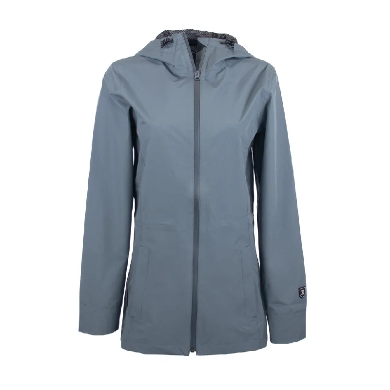 48-Hour Zusa Women's Charcoal North Shore Rain Jacket Elasticated Jacket Padded Jacket Insulated Jacket