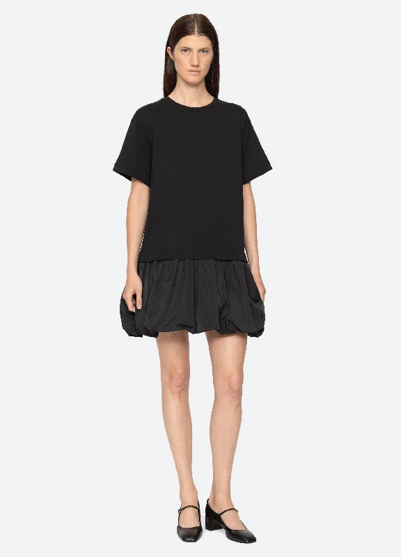 Belen T-Shirt Dress Front Pockets Side Pockets Patch Pockets