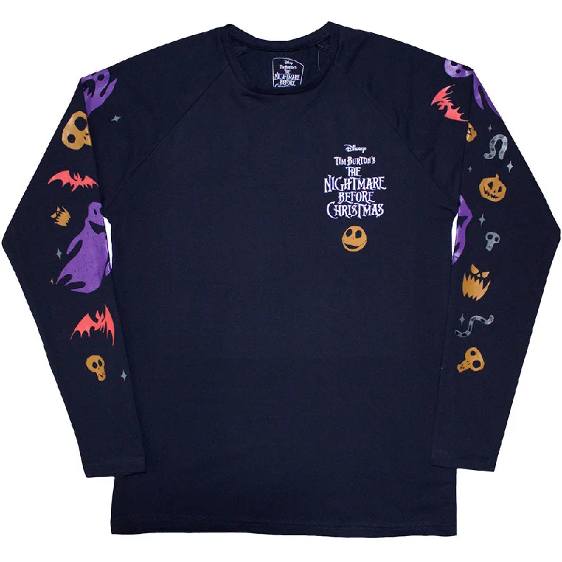 The Nightmare Before Christmas | Official Movie Long Sleeve T-Shirt | Ghouls (Embellished) Silk Blend Satin Velvet