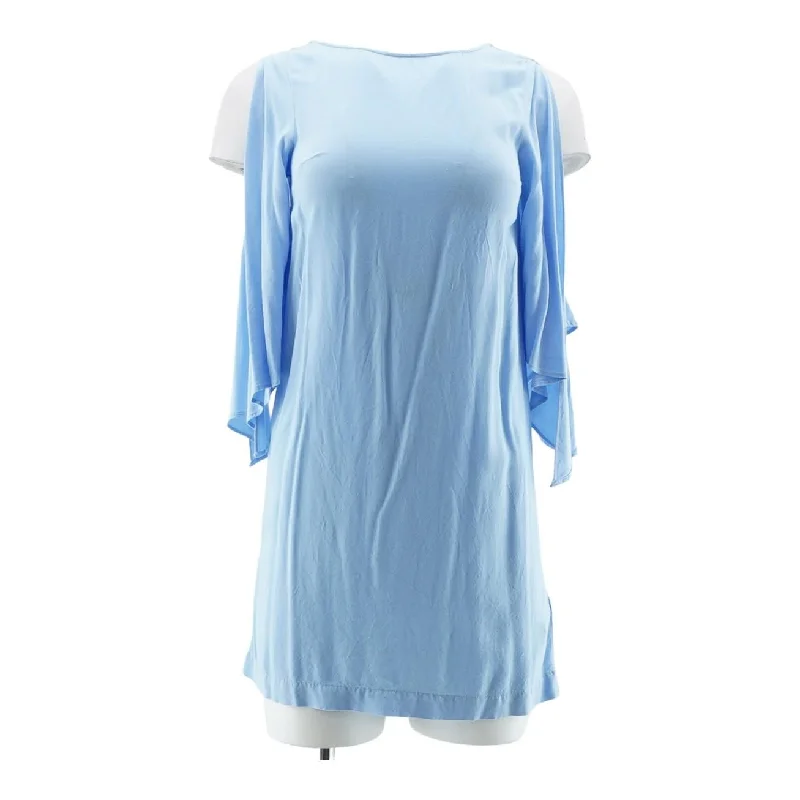 Blue Solid Mini Dress Classic Black Mini Dress