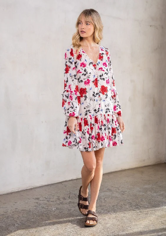 Freja Floral Mini Dress Classic Striped Mini Dress