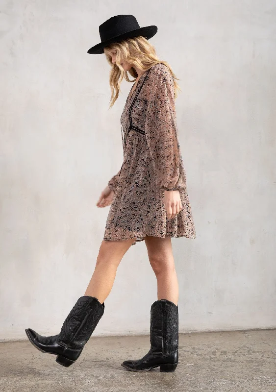 Libby Paisley Mini Dress Trendy Camisole Mini Dress