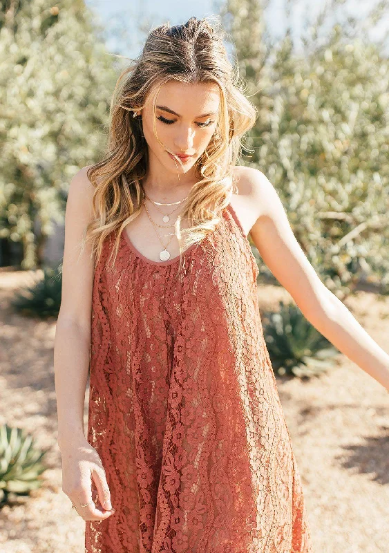 Mood For Love Sleeveless Lace Mini Dress Cozy Knit Mini Dress