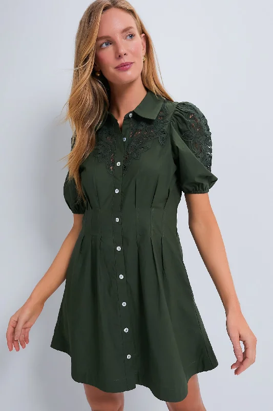Olive Marta Mini Dress Chic Pleated Mini Dress