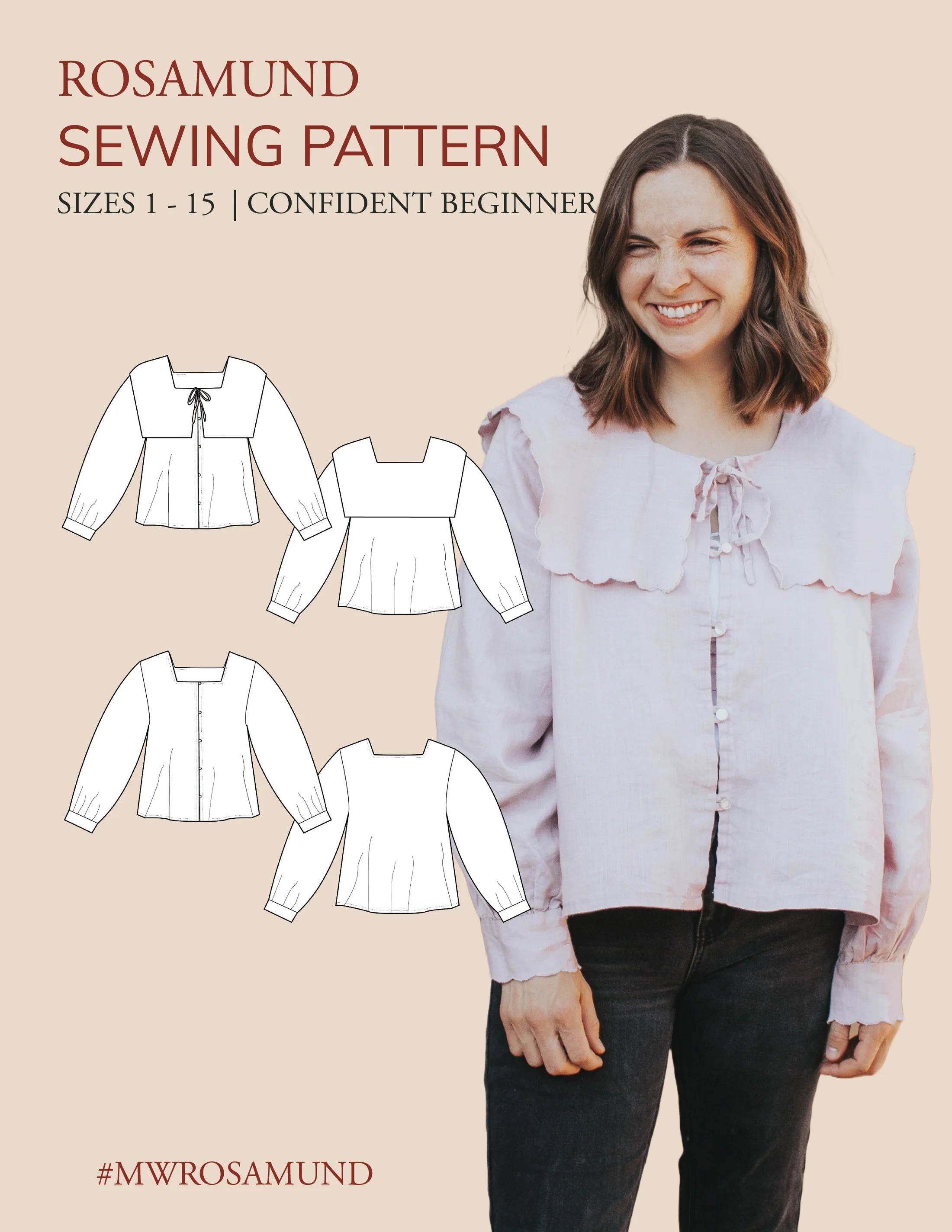 PDF Pattern - Rosamund Blouse | Madswick Classic White Blouse