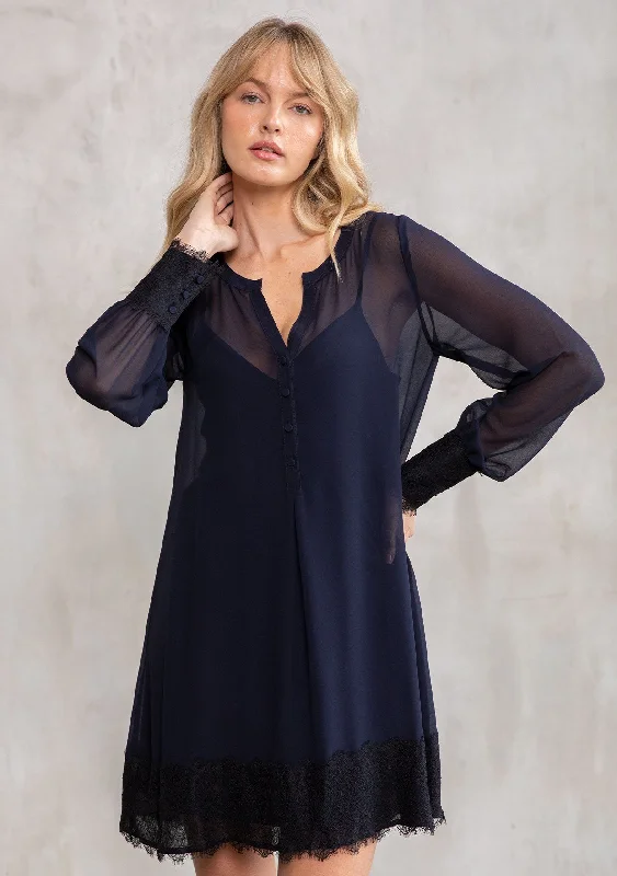 Reverie Lace Mini Dress Fashionable Mini Dress with Pockets