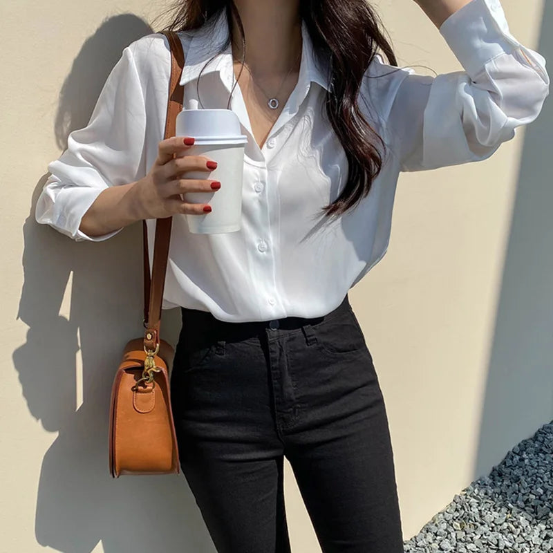 Spring Fashion Women's Chiffon Blouse Cotton Casual Blouse