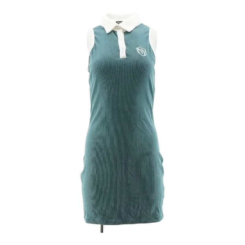 Teal Solid Mini Dress Trendy Mini Dress with Belt