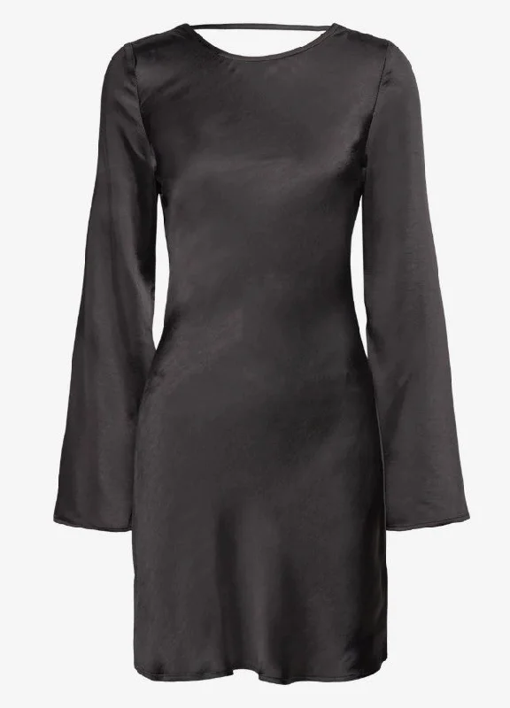 Satin mini dress Trendy Mini Dress with Belt
