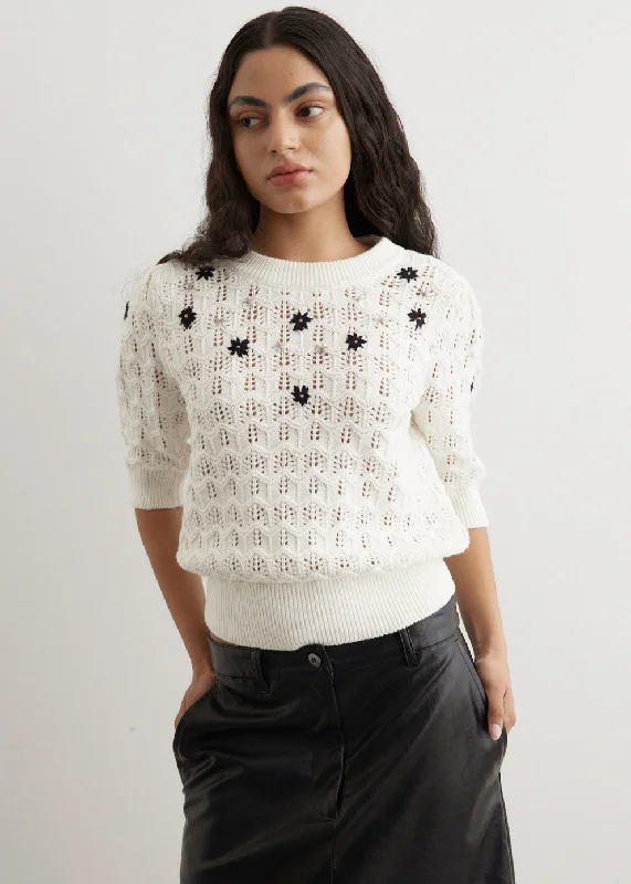 Caponi Knit Jumper High Neck Crew Neck V-Neck
