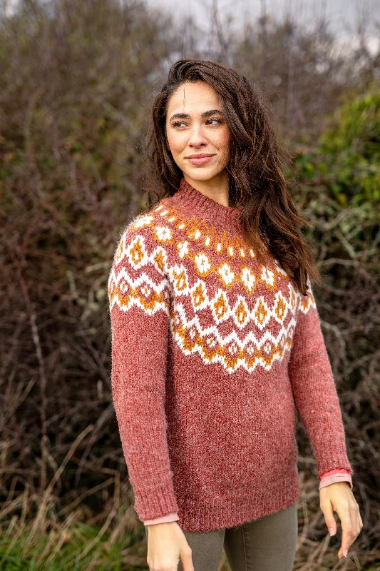 Chunky Knitted Fairisle Jumper Wool Sweater Cotton Sweater Cashmere Sweater