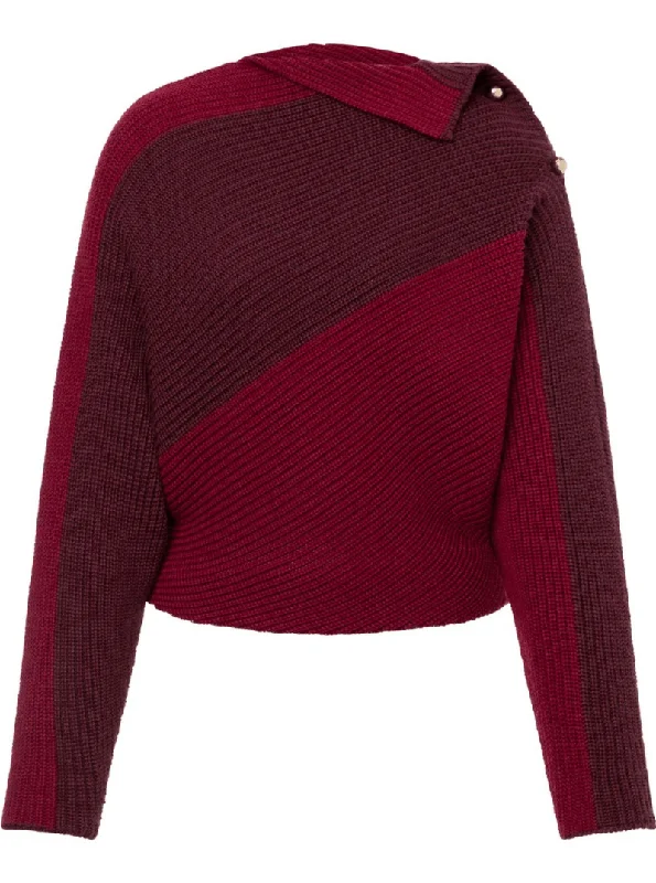 colour-block asymmetric jumper Wool Sweater Cotton Sweater Cashmere Sweater
